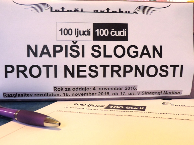 Natečaj za najboljši slogan proti nestrpnosti (2016)