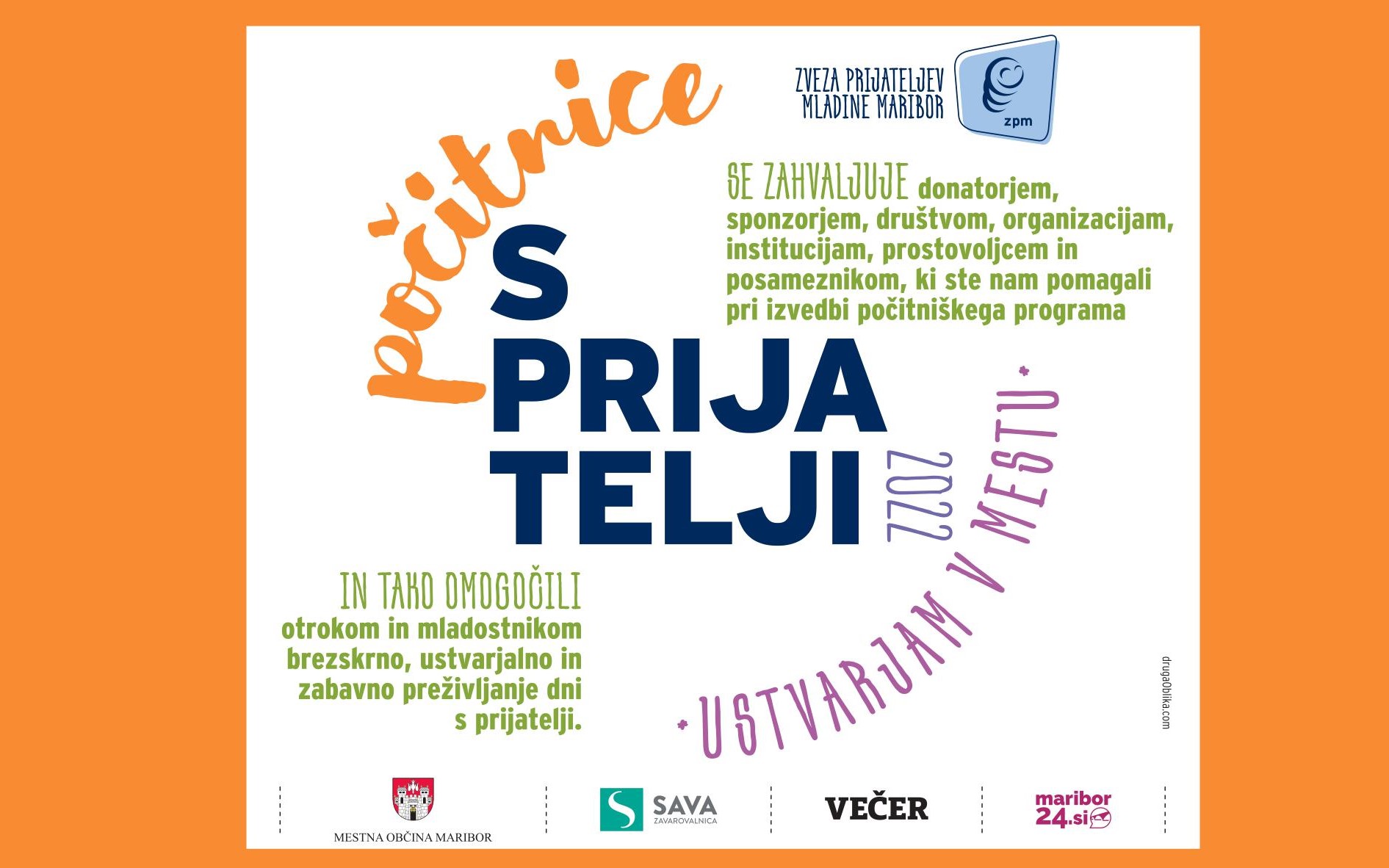 Počitnice s prijatelji 2022 – zahvala